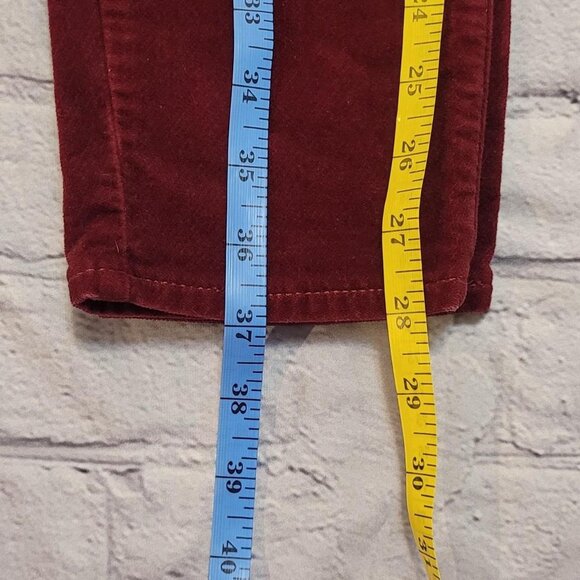 Burgundy Old Navy Velvet Mid-Rise pants #Velvet #skinny - Picture 6 of 7
